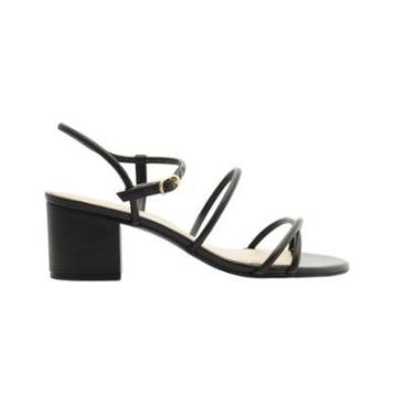 Imagem de Sandália Salto Médio Bloco Tiras Fivela Lançamento Arezzo-Feminino