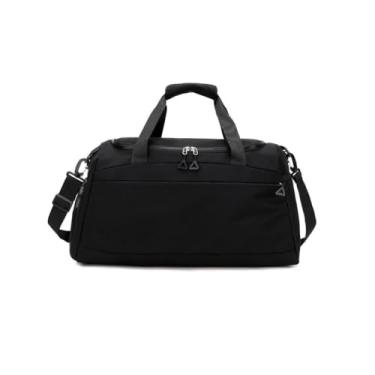 Imagem de Mala Mochila de Academia Impermeável Compartimento de Tenis Grande Reforçada Super Leve Bagagem de Mão (Preto)