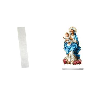 Imagem de Whtkoph Luminária de Chão para Sala de Estar com Cúpula E Ornamento de Mesa em Acrílico 2D para Lareira Natalina, Decoração de Casa, Abajur.