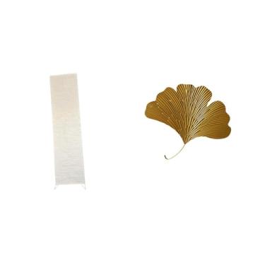 Imagem de Whtkoph Luminária de Chão com Cúpula E Escultura Abstrata de Folha de Ginkgo em Ferro Forjado, Ideal para Sala de Estar, Escritório, Hotel, Sala de Jantar E R