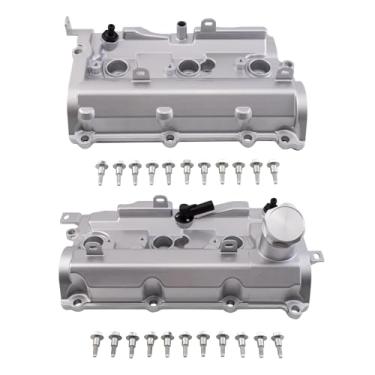 Imagem de TRQ Conjunto de tampa de válvula lado do motorista e do passageiro compatível com 2013 INFINITI EX37 FX37 2008-2013 G37 2011-2013 M37 2014-2019 Q70 2015-2019 Q70L 2014-2017 Q70 X50 Q. X70 2009-2020