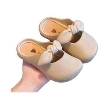 Imagem de Chinelos Fofos Para Meninas Com Laço Bao Toe, Calçados Planos Para Cri