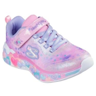 Imagem de Skechers Luzes eternas para meninas, Elos rosa/multi, 15