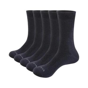 Imagem de Meias Masculinas De Algodão Respirável E Confortável, Clássicas, Casua