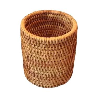 Imagem de Caixa Organizadora De Rattan Para Cozinha E Escritório, Cesta Multifun