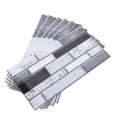 Imagem de Papel de parede backsplash de cozinha de 6 peças, 5,9 x 11,8 pol. Pvc autoadesivo à prova d'água resistente a óleo, papel de parede backsplash estilo retrô faça você mesmo, (FG53)