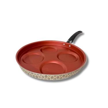 Imagem de Frigideira Teflon 4 Ovos Antiaderente Com Espátula
