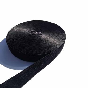 Imagem de FAYADA Fita de veludo vintage de 10 metros para árvore de Natal, embrulho de presente, buquê de flores, decorações de guirlanda, fabricação de laço, costura (preta, 1,5 cm)
