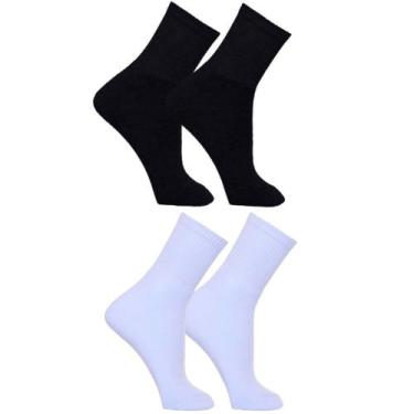 Imagem de Kit 04 Pares Meias Grossas Masculina Cano Alto Longo Atoalhada Algodão