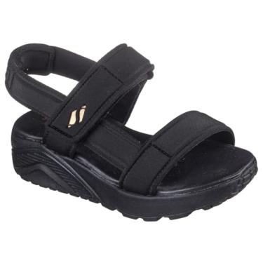 Imagem de Skechers Tênis feminino Uno Lite Sandal-Sunny Stand, Preto/ouro rosa, 13 Little Kid