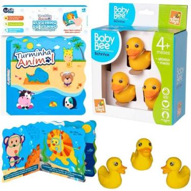 Imagem de Brinquedos Para Banho Patinhos E Livrinho Colore Com Água - Bee Toys