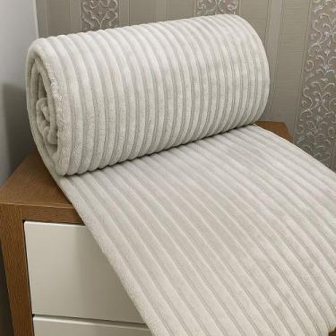 Imagem de Cobertor Manta Relevância King Ultrasoft Dupla Face Bege 100% Poliéste