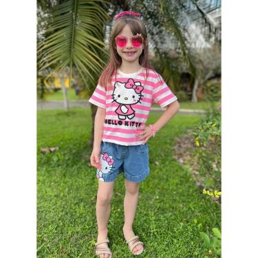 Imagem de Shorts Jeans Hello Kitty Fofinha Momi-Feminino