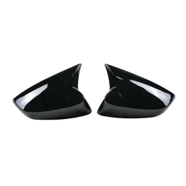 Imagem de Retrovisor do carro espelho lateral capa asa adesivo porta exterior vista traseira caso guarnição de carbono auto Compatível com toyota 86 Compatível com subaru brz(Gloss Black)