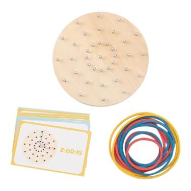 Imagem de Dynwave Geoplano de madeira, brinquedo educativo gráfico, quebra-cabeça de formas, relógio, brinquedo para ensinar as horas, para crianças em idade, Sem Modelo