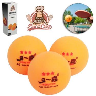 Imagem de Bolinha de ping pong / tenis de mesa com 3 pecas 4cm de ø - Código4300