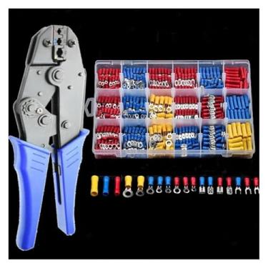 Imagem de 102/140/280/300/480/720 peças Conjunto de terminais de pressão a frio sortidos com alicate (1200 peças e HS-30J)
