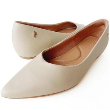 Imagem de Sapatilha Couro Macio Usaflex BicoFino Confort SaltoEmbutido-Feminino