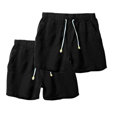 Imagem de Kit 2 Bermudas em Linho Masculina Short Versátel Leve e Moderno-Masculino