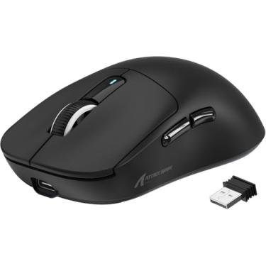 Imagem de ATTACK SHARK Mouse Gamer X3, Sem Fio/Com Fio BT/2.4G, Superlight 49g, Preto, Sensor PixArt PAW3395, DPI até 26000, Switches Kailh GM8.0, Compatível com Win11/Xbox/PC/Mac