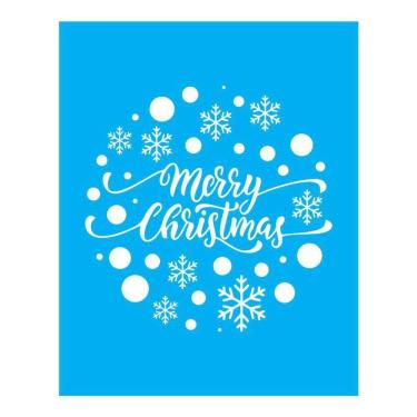 Imagem de Stencil Tamako Merry Christmas - 20X25Cm - Ref B784