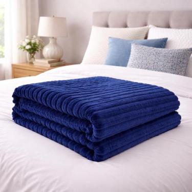 Imagem de Cobertor Manta Casal Corttex Luster Microfibra Design Canelado Toque M