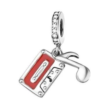 Imagem de Pingentes De Instrumentos Musicais Em Prata Esterlina: Piano, Guitarra