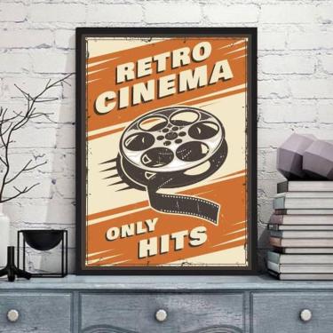 Imagem de Quadro Decorativo Retrô Cinema Only Hits 45X34Cm
