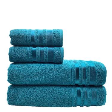 Imagem de Jogo Toalha de Banho 4 Peças Groh Marselha Petróleo