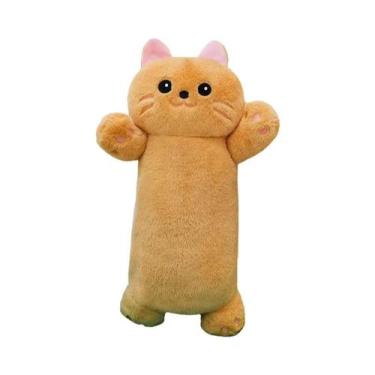 Imagem de Almofada De Pelúcia Gato Longo Super Macia, Boneco De Desenho Animado 