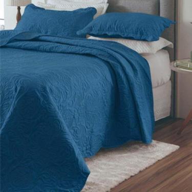 Imagem de Kit Cobre Leito Colcha Basic Casal 3 Peças Dupla Face Liso Classic - A