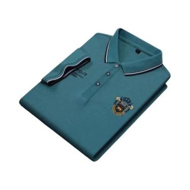 Imagem de Camisas Polo Masculinas De Verão Leves E Respiráveis Com Bordado, Mang