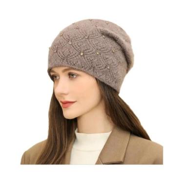 Imagem de Gorro Feminino De Inverno Quente Com Mistura De Lã De Coelho, Estilo C
