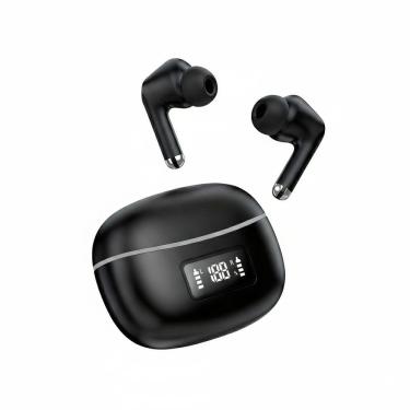 Imagem de Fone De Ouvido Bluetooth Airpods T-206 Com Tela Led E Estojo Recarregável Usb Preto