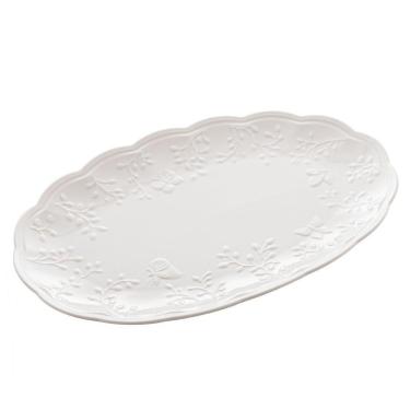 Imagem de Travessa Prato De Porcelana New Bone Butterfly Flower Borboletas E Flores Lyor 31x21cm