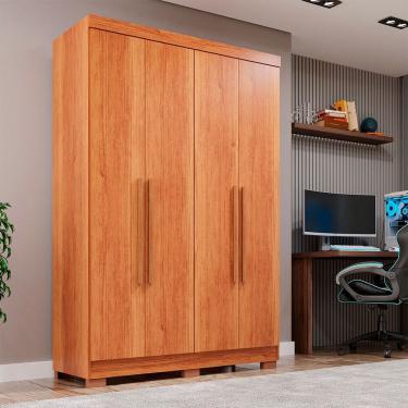 Imagem de Guarda-Roupa Casal com Pe 4 Portas 2 Gavetas Recife Salleto Moveis