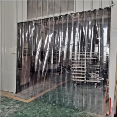 Imagem de LBAawxe Kit completo de cortina de tira de PVC - ideal para porta de pedestres/refrigerador/sala de estar (1,2 x 2,2 m)