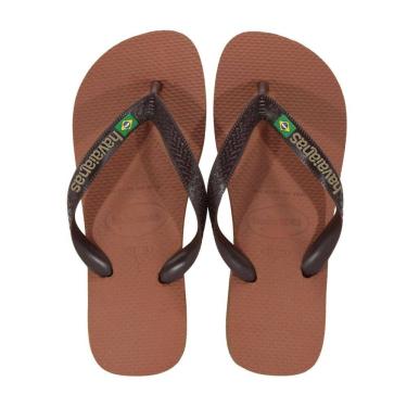 Imagem de Chinelo Havaianas Brasil Logo Marrom
