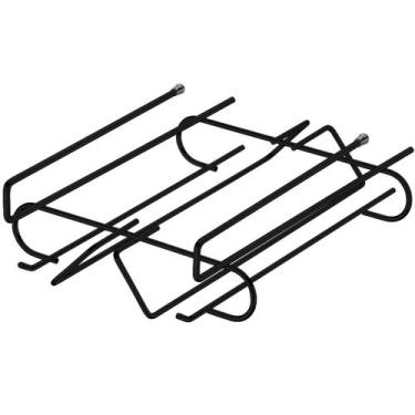 Imagem de Suporte Organizador De Armário Porta Taças De Encaixar Preto Fosco Sto