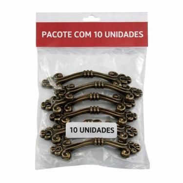 Imagem de Mini Puxador Curvo Clássico 5cm Kit 10 Unidades para Caixa, Gaveta e A