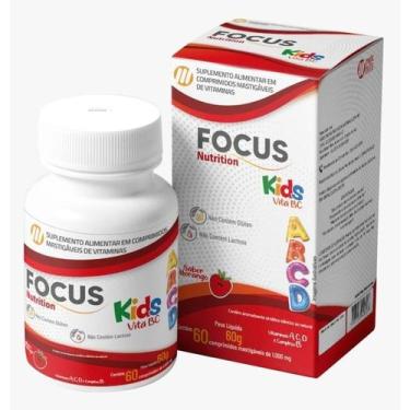 Imagem de Focus Kids Suplemento Alimentar Infantil Mastigável Morango 60 Comprim