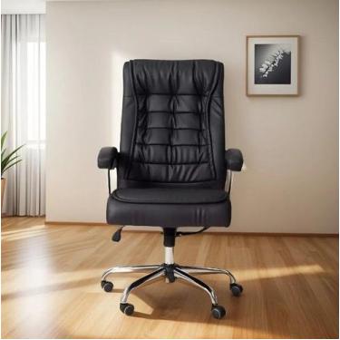 Imagem de Cadeira De Escritório Confortavel Giratória Presidente Big Com Molas E