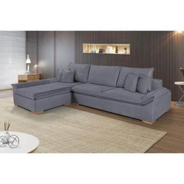 Imagem de Sofá Martins M-201 Veludo Canto Estofados Martins, Veludo Cinza Escuro