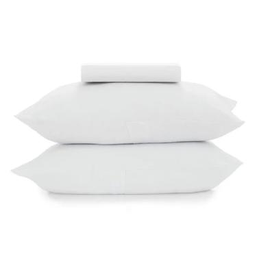 Imagem de Jogo Lencol King 3 Pcs Malha Algodão Branco Altenburg
