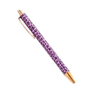 Imagem de Caneta Esferográfica De Gel Redonda Multicolorida Com Estampa De Leopa