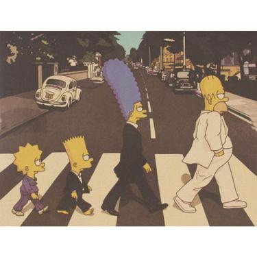 Imagem de Pôster: arte de parede, pintura decorativa, The Simpsons Retro Anime -