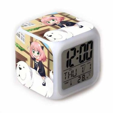 Imagem de Despertador digital LED Spys Family com luz de fundo 8x8x8cm - yiweisa