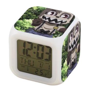 Imagem de Relógio digital LED Graipnirs Square com função de despertador - yiwei