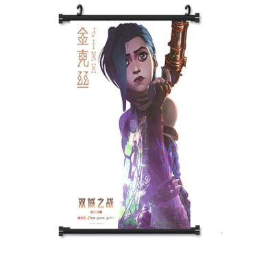 Imagem de Pôster de pintura de parede em tela Jinxs Anime 40x60cm - yiweisai