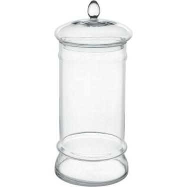 Imagem de POTICHE DECORATIVO BOMBONIERI HOME&CO VIDRO 42x18x18cm TRANSPARENTE